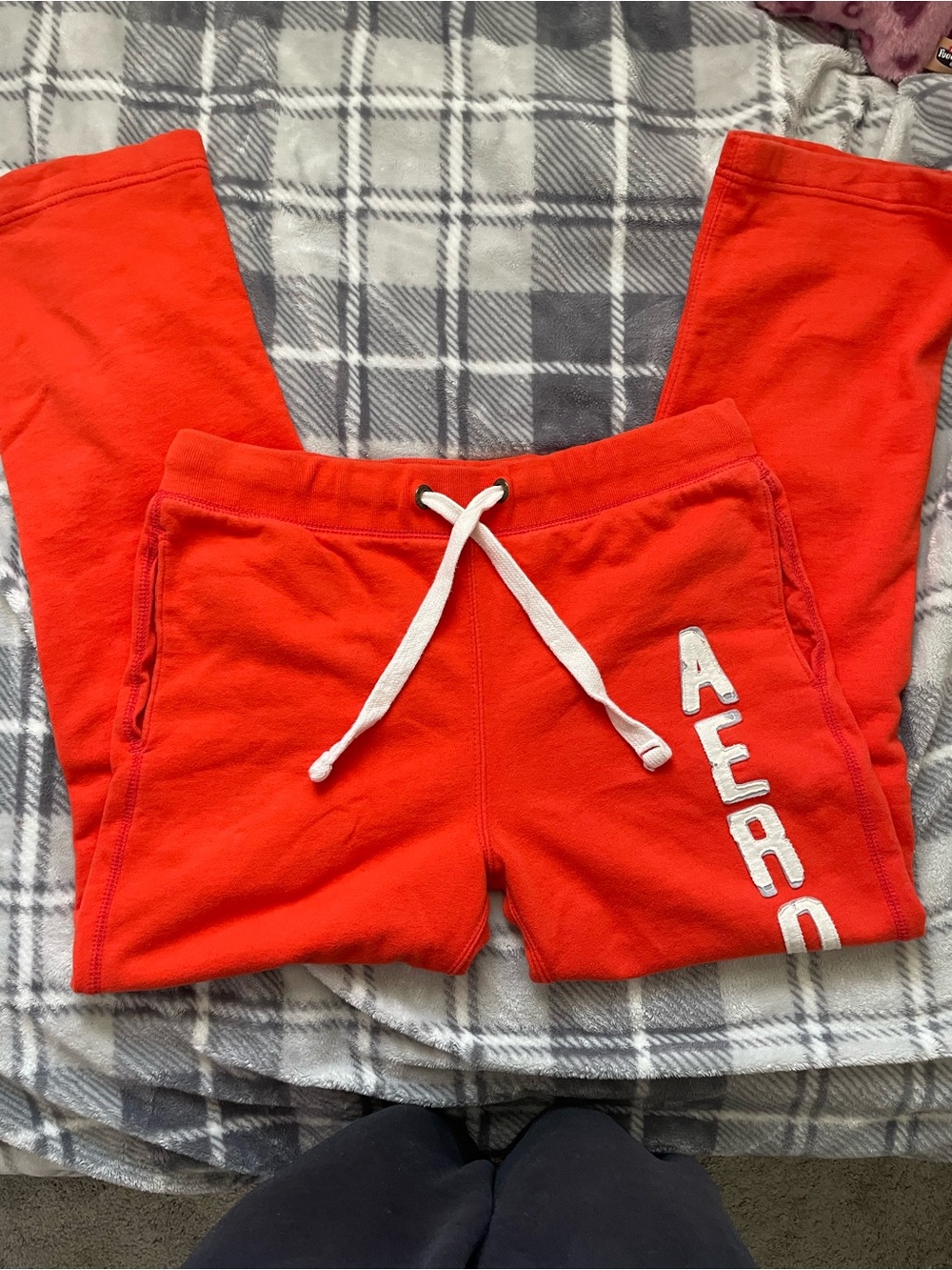 Aeropostale orange Jogger Sweatpants with White Drawstring